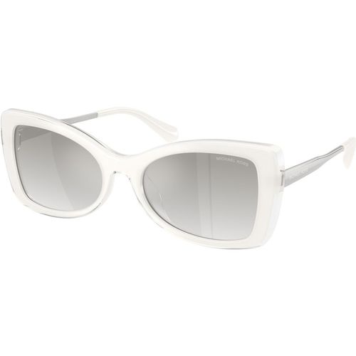 Michael Kors Vrouw Michael Kors MK2272U MALAGA 405201 Zonnebrillen Geïnjecteerd Wit Grijs Vlinder Normaal Genuanceerd