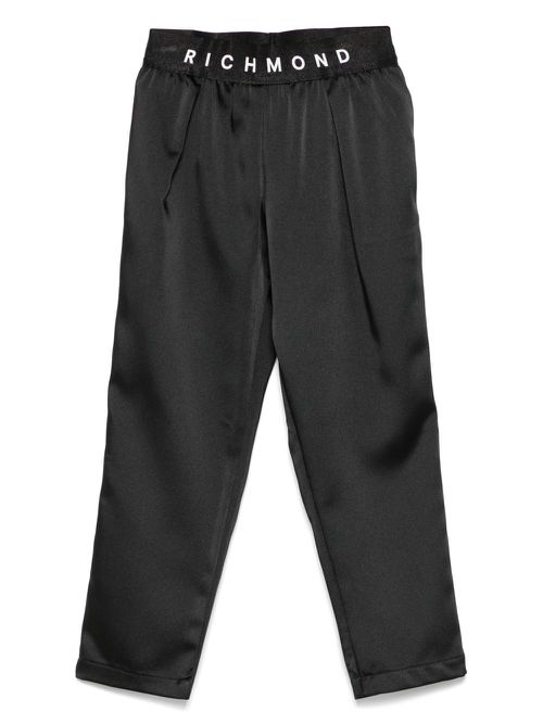 John Richmond Junior logo-print trousers - Black