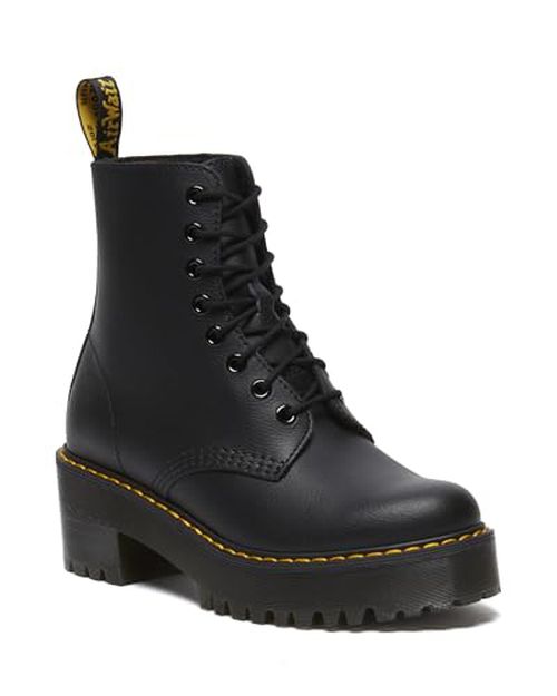 Dr. Martens Women's Sanguine 8 Eye Lace Up Heeled Combat Boot