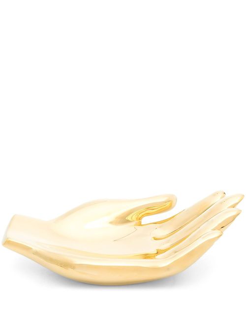 Brass hand-shaped bowl - Gold