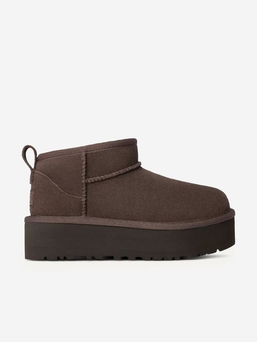 Girls Classic Ultra Mini Platform Boots in Brown EU 38 UK 5 US 6 By Childsplay Clothing