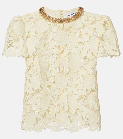 Embellished lace top