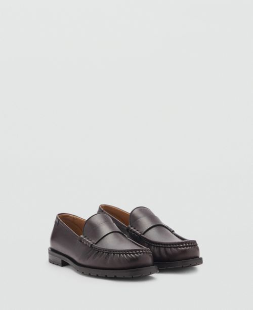 Men's Leather Loafers - Brown