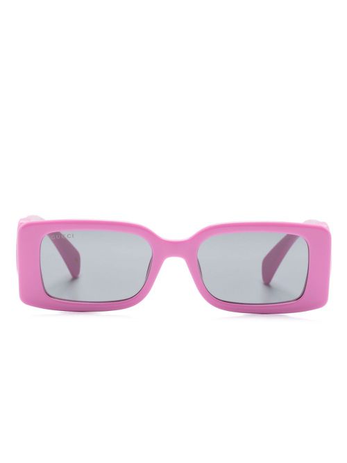 Interlocking G rectangle-frame sunglasses - Pink
