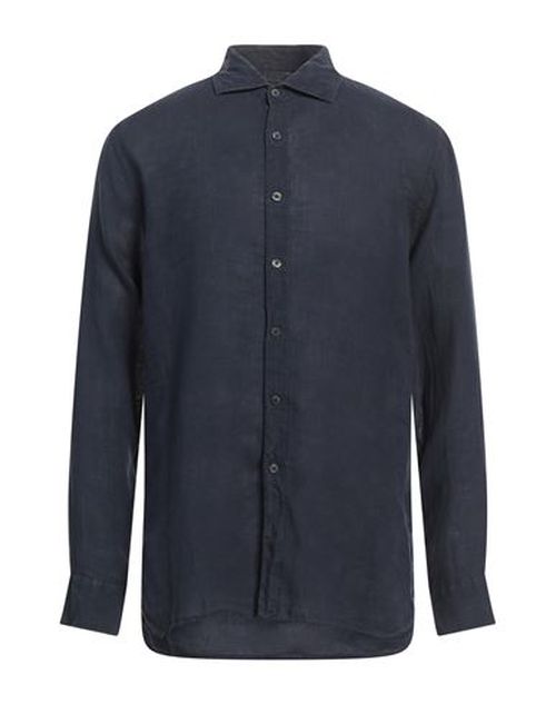 120% Lino Man Shirt Midnight blue Size 3XL Linen