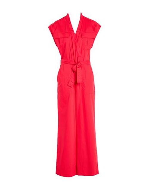 Woman Jumpsuit Red Size 6 Cotton