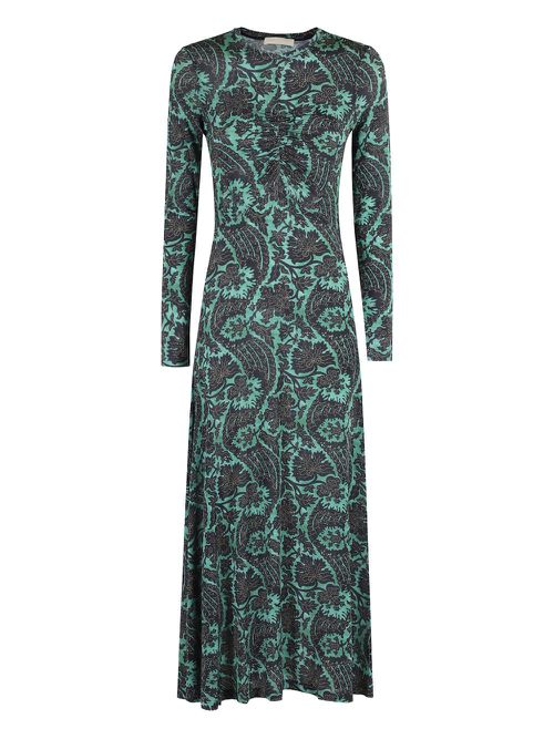 Naia printed long-sleeve maxi dress - Green