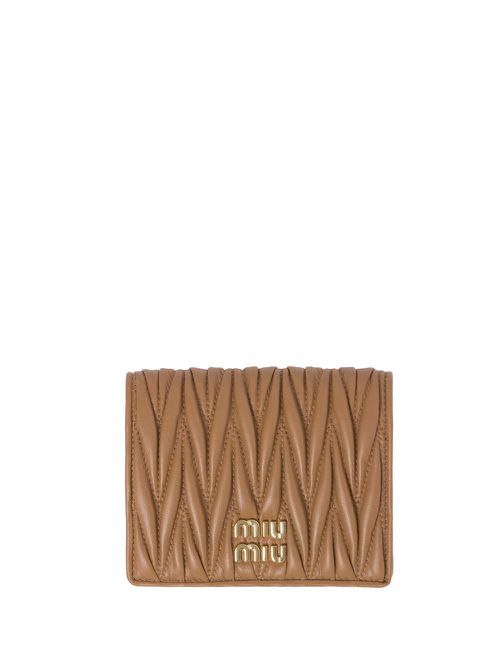 Small Matelassé Nappa Leather Wallet With Snap Closure