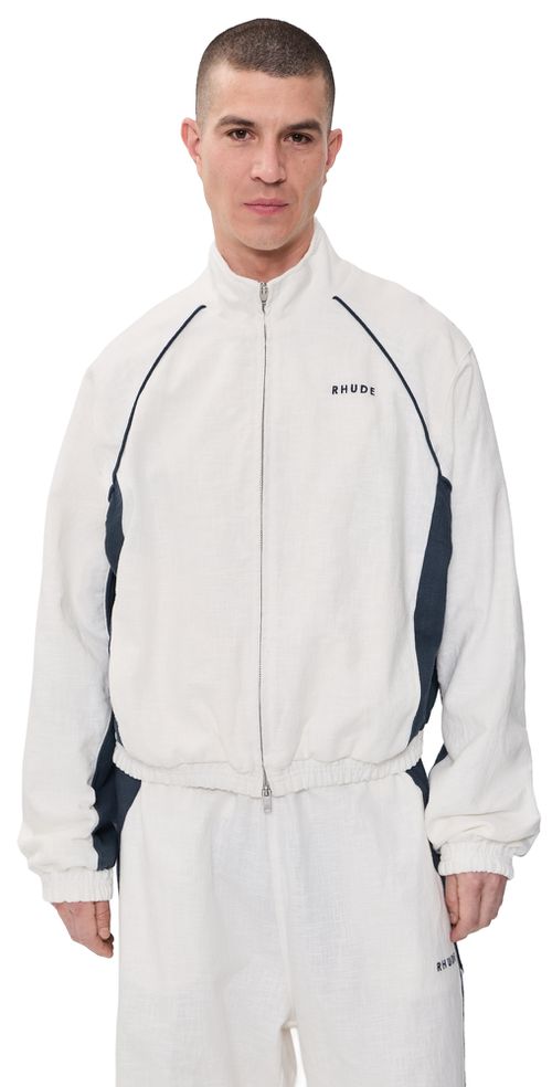Ramona Piping Track Jacket White/Navy
