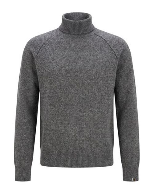 Man Turtleneck Grey Size 36 Virgin Wool, Polyamide