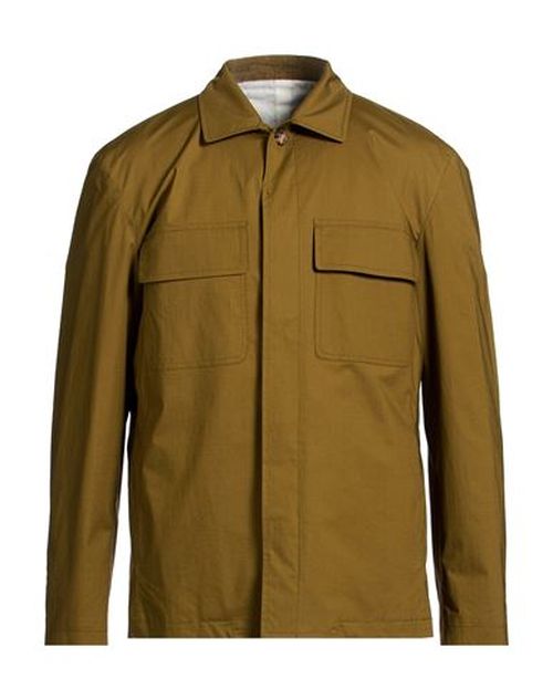 Man Jacket Military green Size M Cotton, Elastane