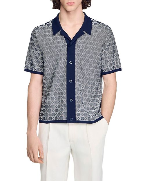 Square Cross Jacquard Shirt