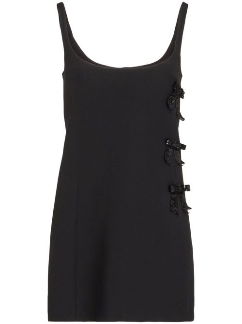 Bow detailing short dress - Black