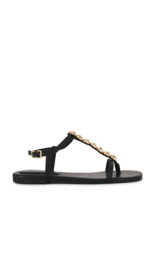 SIMKHAI Amaya Leather Thong Flat Sandal in Black. 38 also