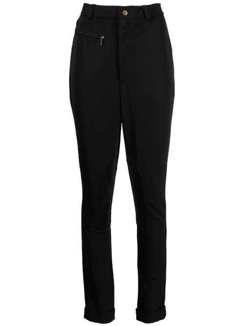 Mid-rise slim-fit trousers - Black