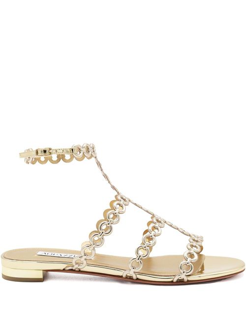 Infinity Chain flat sandals - Gold