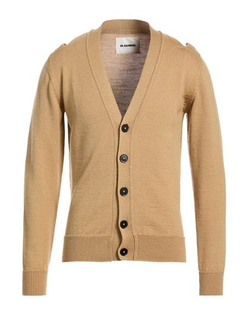 Man Cardigan Camel Size 42 Wool