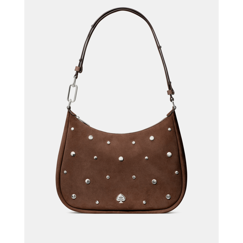 Kate Spade Womens Kayla Suede Studs Large Shoulder Bag - Dark Brown - One