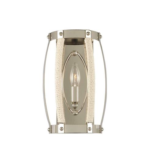 Bradbury 12" Wall Sconce in Polished Nicke