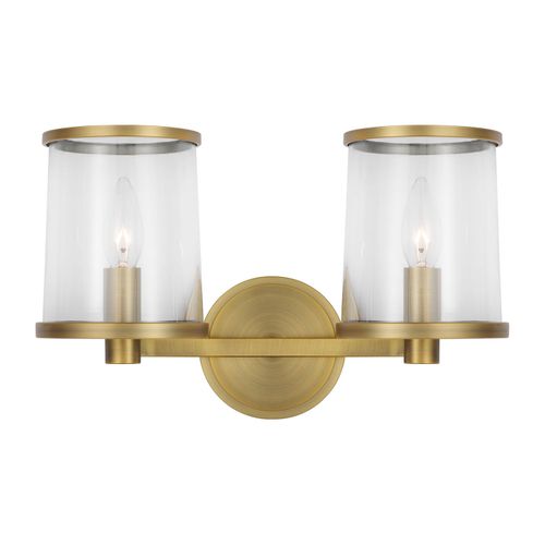 Time Worn Brass Bathroom Vanity Light from the Reynolds Collection