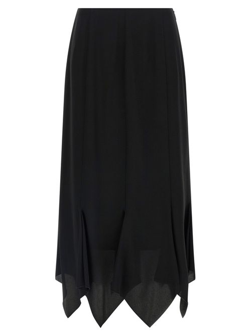 Black Crpe De Chine Skirt