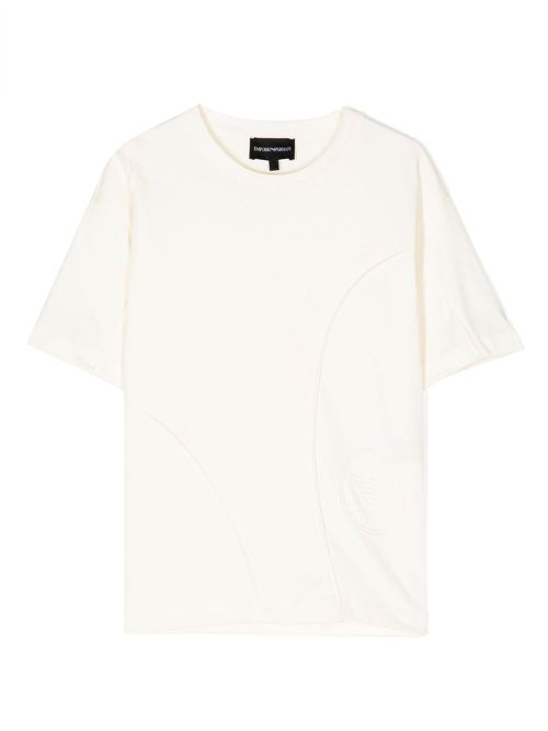 Seam-detail cotton T-shirt - Neutrals