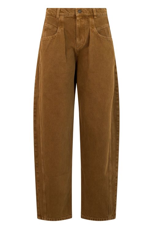 Loose Fit Cotton Pants with Straight Legs