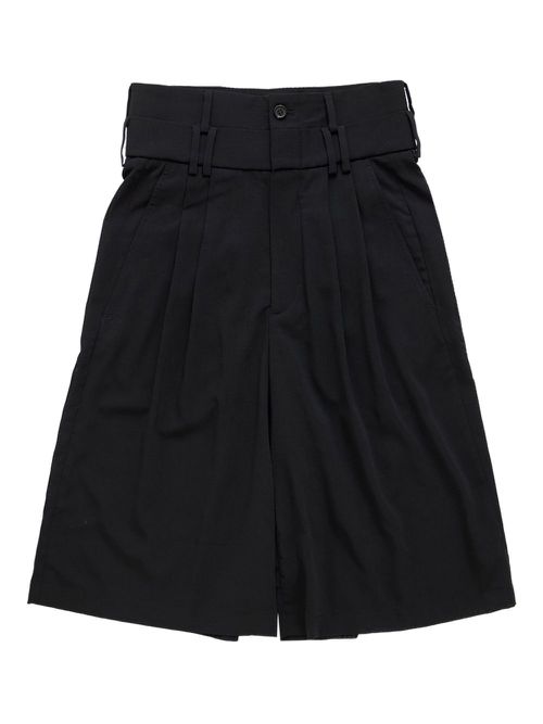 Namacheko | pleated double-waistband shorts - Black | Realry
