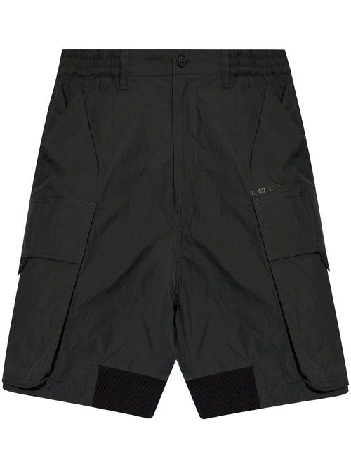 Wide-leg cargo shorts - Black