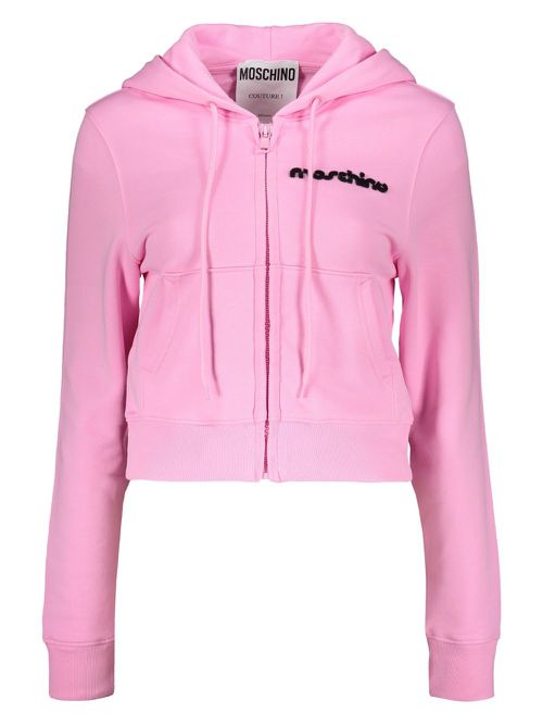 Moschino cotton zip-up hoodie - Pink