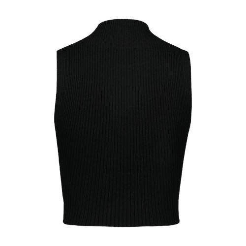 Ribbed Mockneck T-Shirt — Black