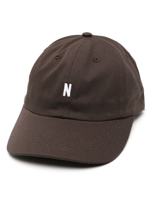 Logo-embroidered baseball cap - Brown