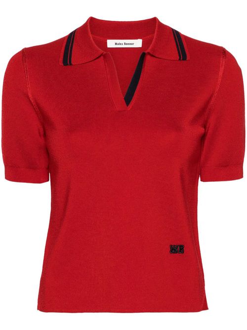 Verse polo top - Red