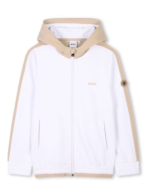 Logo-print zipped sweatshirt - White