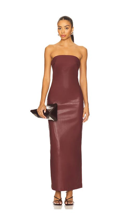 Nakedvice The Allegra Dress in Burgundy.  XL. Also in L, M