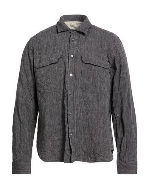 Man Shirt Grey Size L Linen, Cotton
