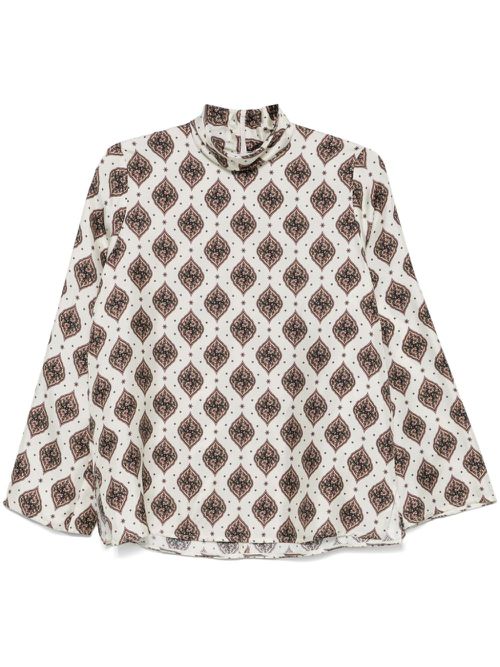 Floral-print blouse - White
