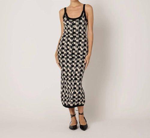 Payton Midi Dress In Biarritz Black/ivory