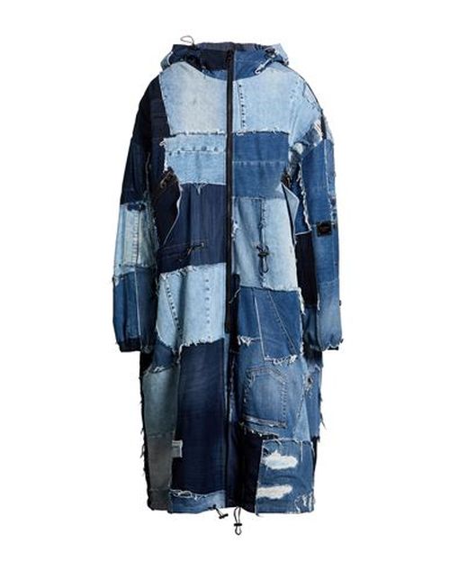 Man Denim outerwear Blue Size 38 Cotton, Elastane