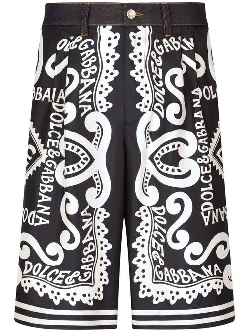 Logo-print bermuda shorts - Black