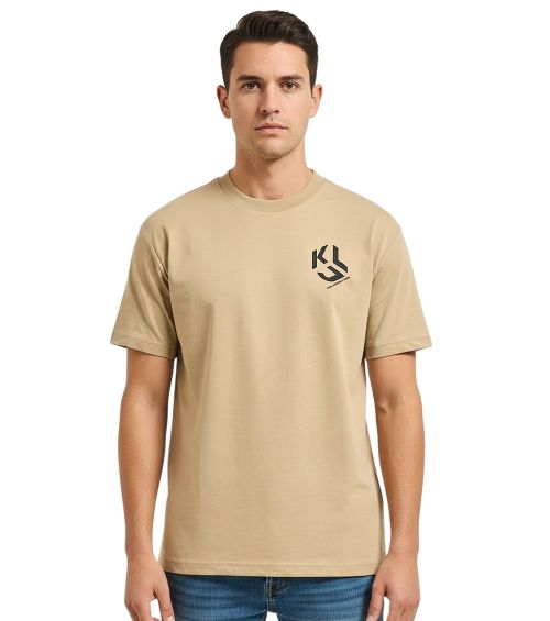 Beige Crew Neck T-Shirt