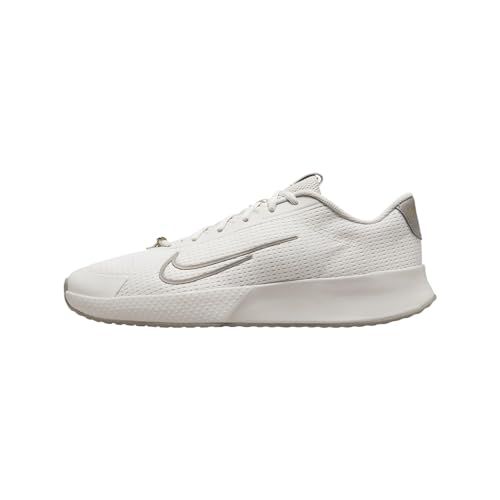 NikeCourt Vapor Lite 2 Premium Men's Hard Court Tennis Shoes (FZ1248-001, Phantom/College Grey/Metallic Gold/Metallic Pewter)