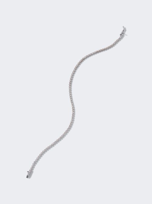 Crown Tennis Bracelet 18k White Gold