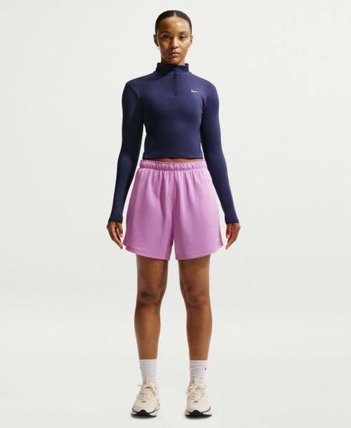 Women's Attack Dri-fit Mid-Rise Shorts - Light Magenta/pink Foam/white