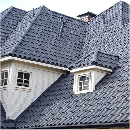 Living And Home Grey Golan Tiles Stone Coated Metal Roofing