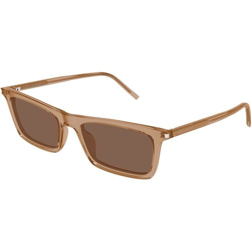 SAINT LAURENT Unisex SAINT LAURENT SL 890 BETTY THIN 005 Sunglasses Acetate Brown Brown Squared