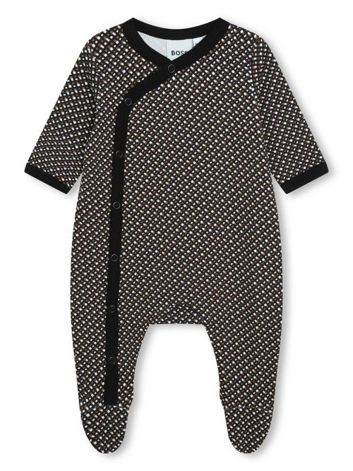 Graphic-print pyjama set - Black