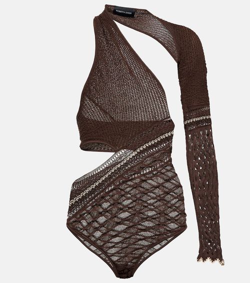 Dina asymmetric knit bodysuit