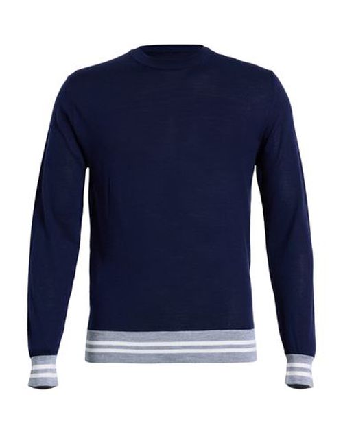 Man Sweater Midnight blue Size 4XL Wool, Silk