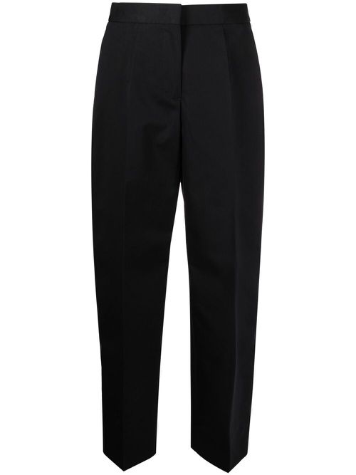Cropped tailored trousers - Black